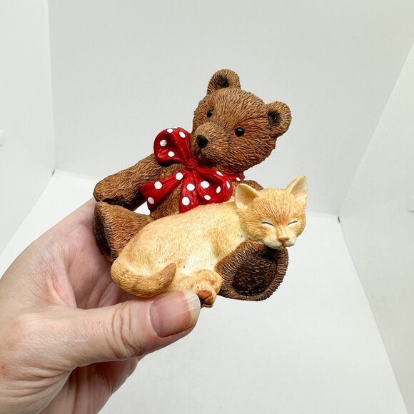 NIB Lenox 2005 Kitty's Teddy Orange Tabby Cat Bear Life Like Hand Painted Kids - Picture 2 of 8